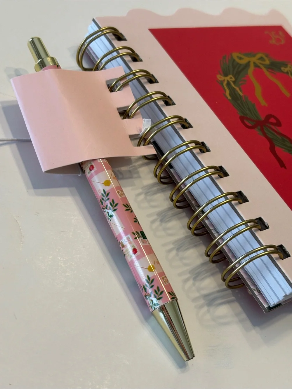Fringe Festive Wreath Spiral Notebook and Pen Set
